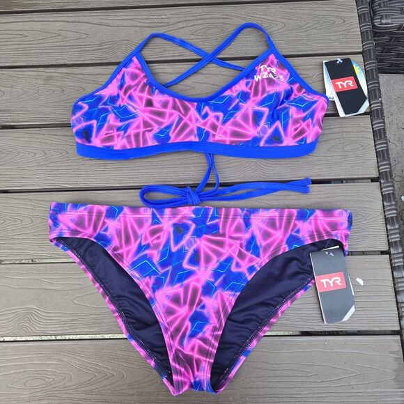 TYR Wodapalooza Women Bikini ActiveMulticolor WZA Size XL (14/16) New